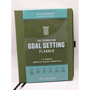 AT-A-GLANCE Green Teal Goal Setting Planner One Size